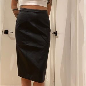 Vintage Leather Burberry Skirt